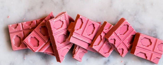 tablette de chocolat rose