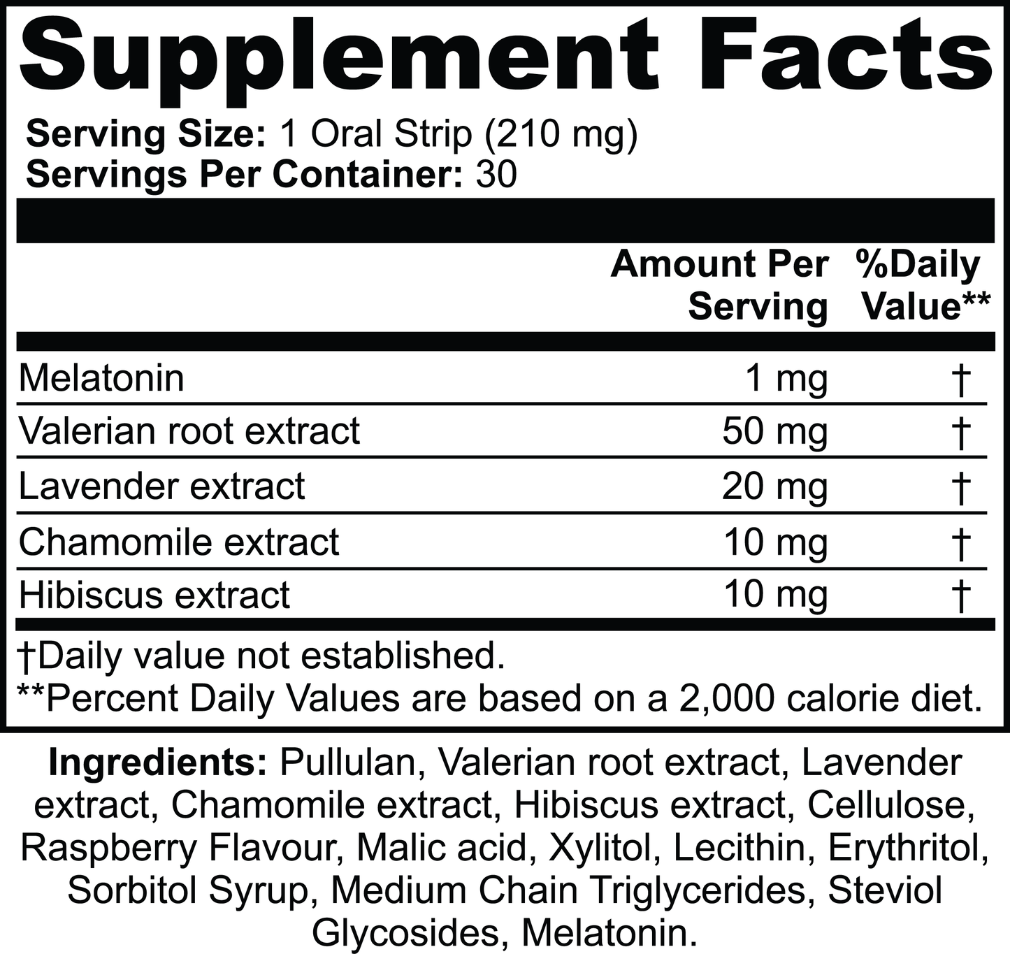 Oral Strips Raspberry - Restful Sleep