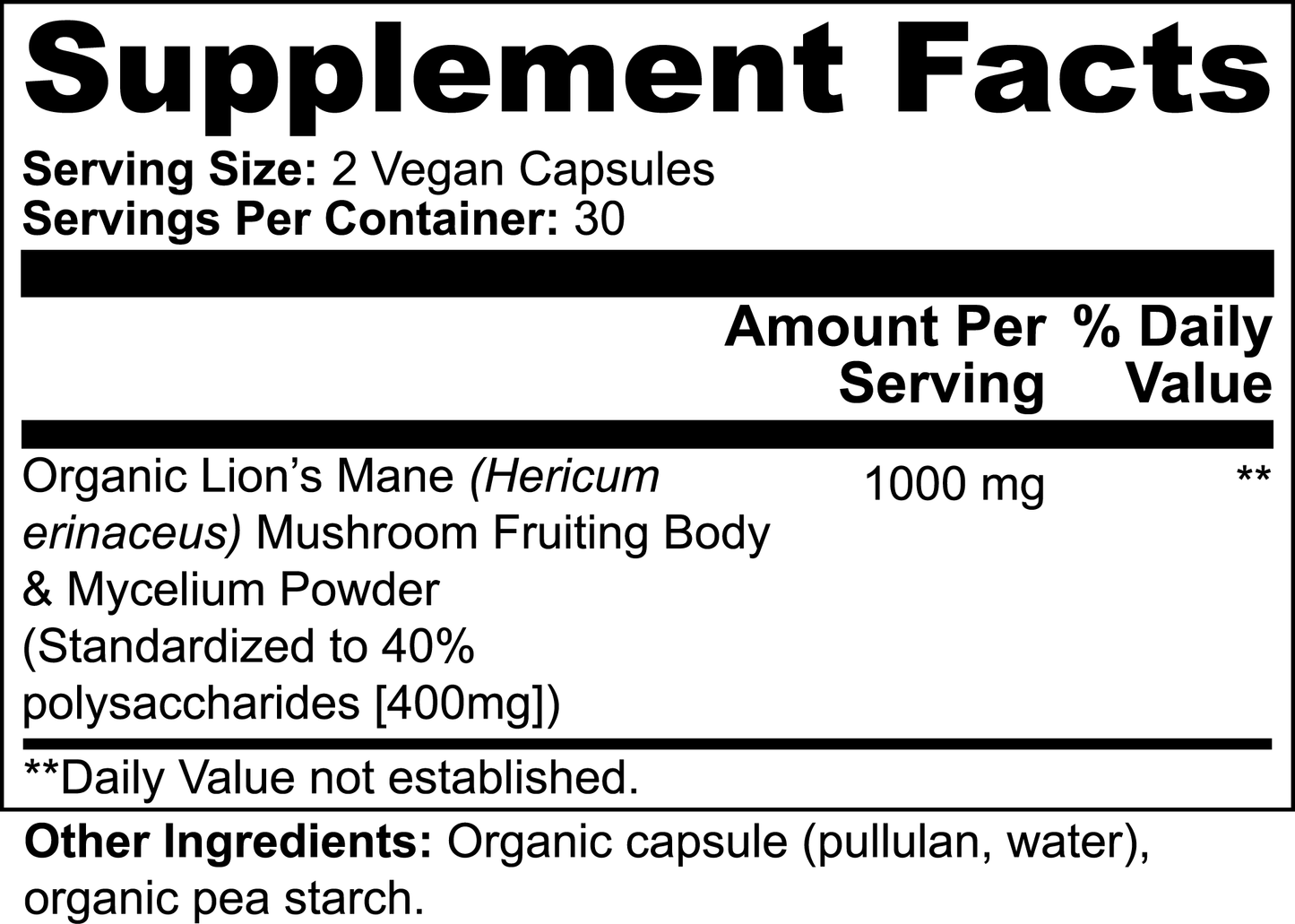 Lion's Mane - Energy and Memory