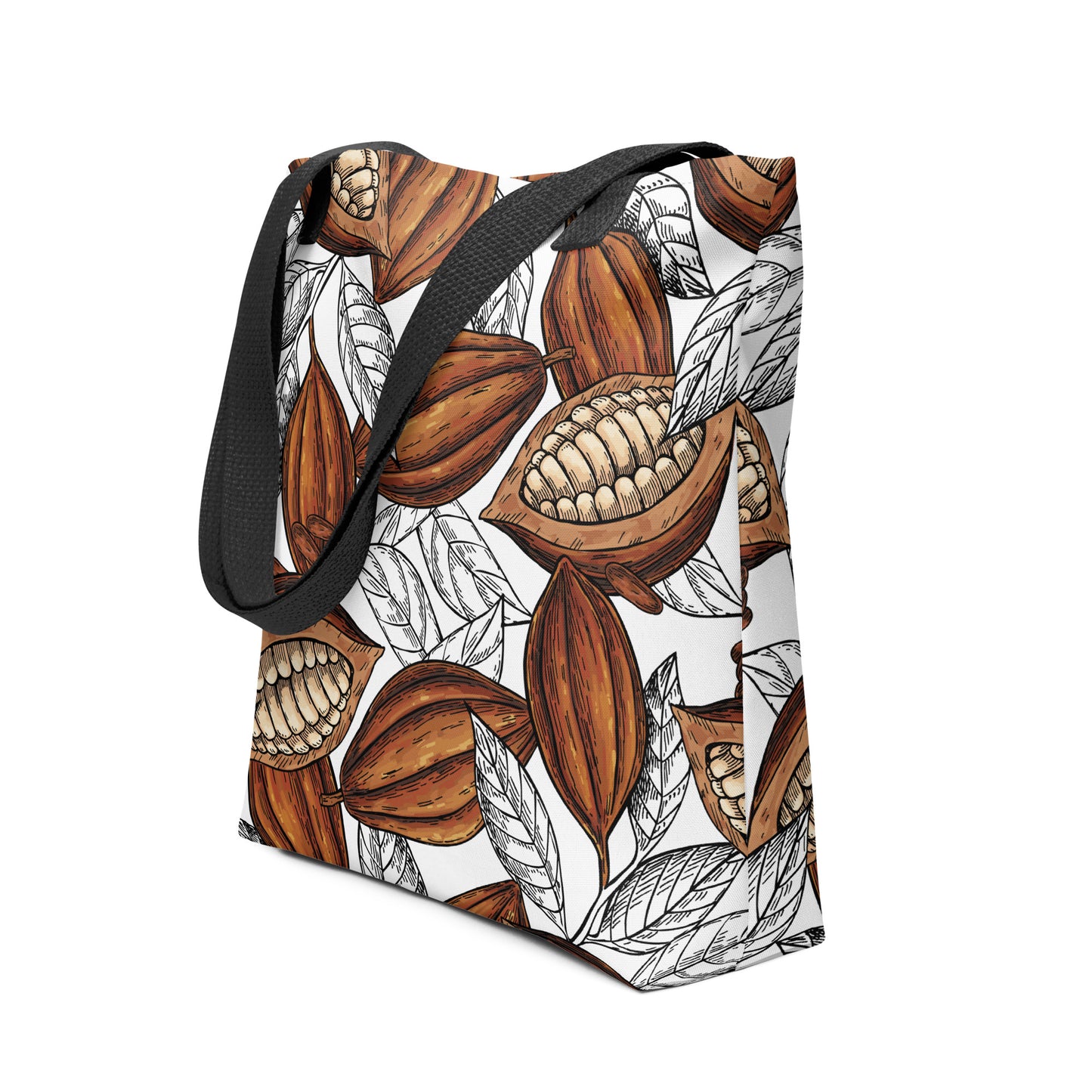 tote bag avec illustration cosses de cacao