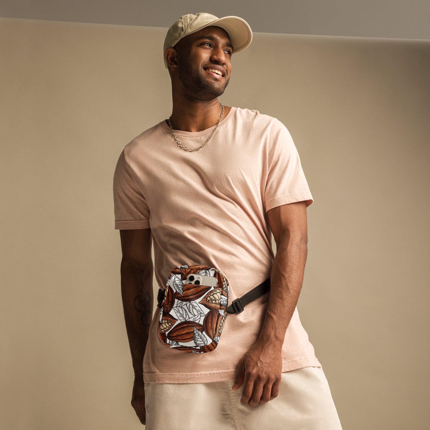 sac bandoulière cacao homme