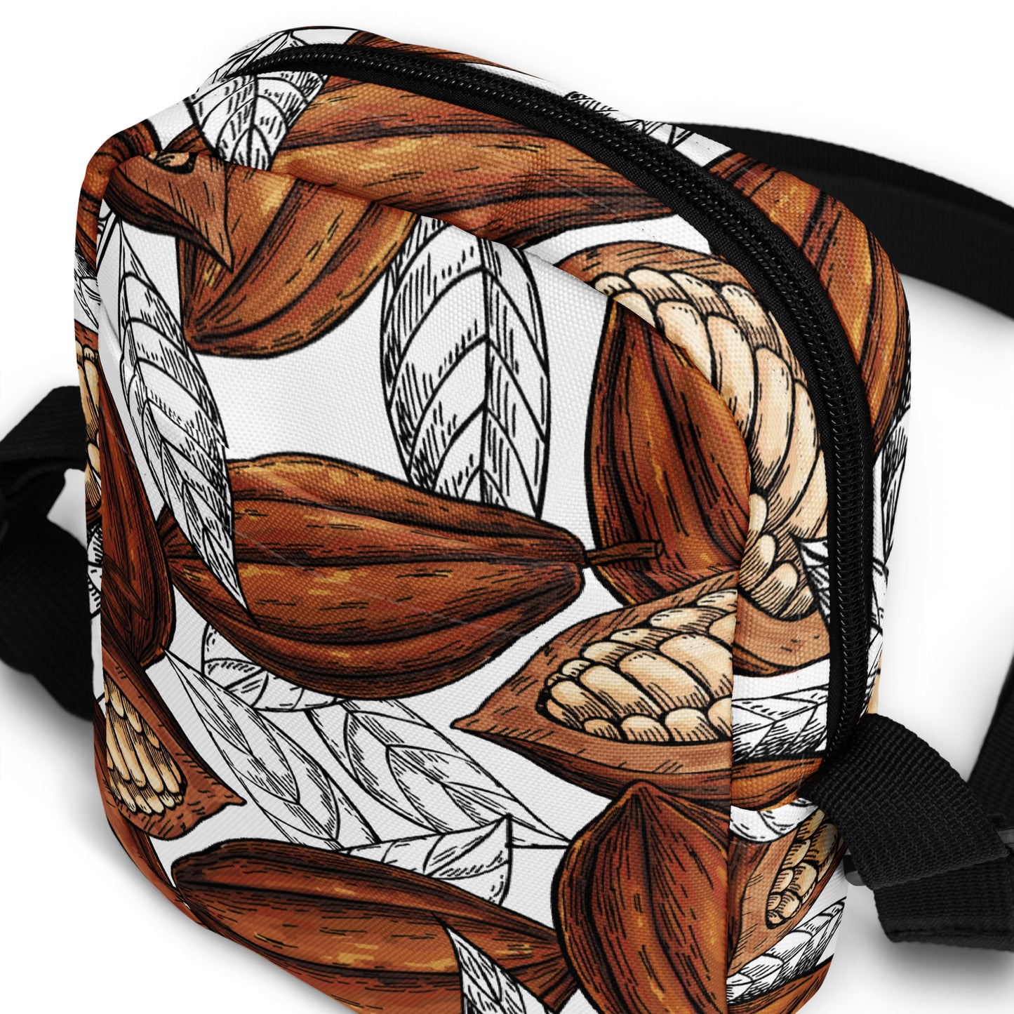 sac bandoulière cacao zip