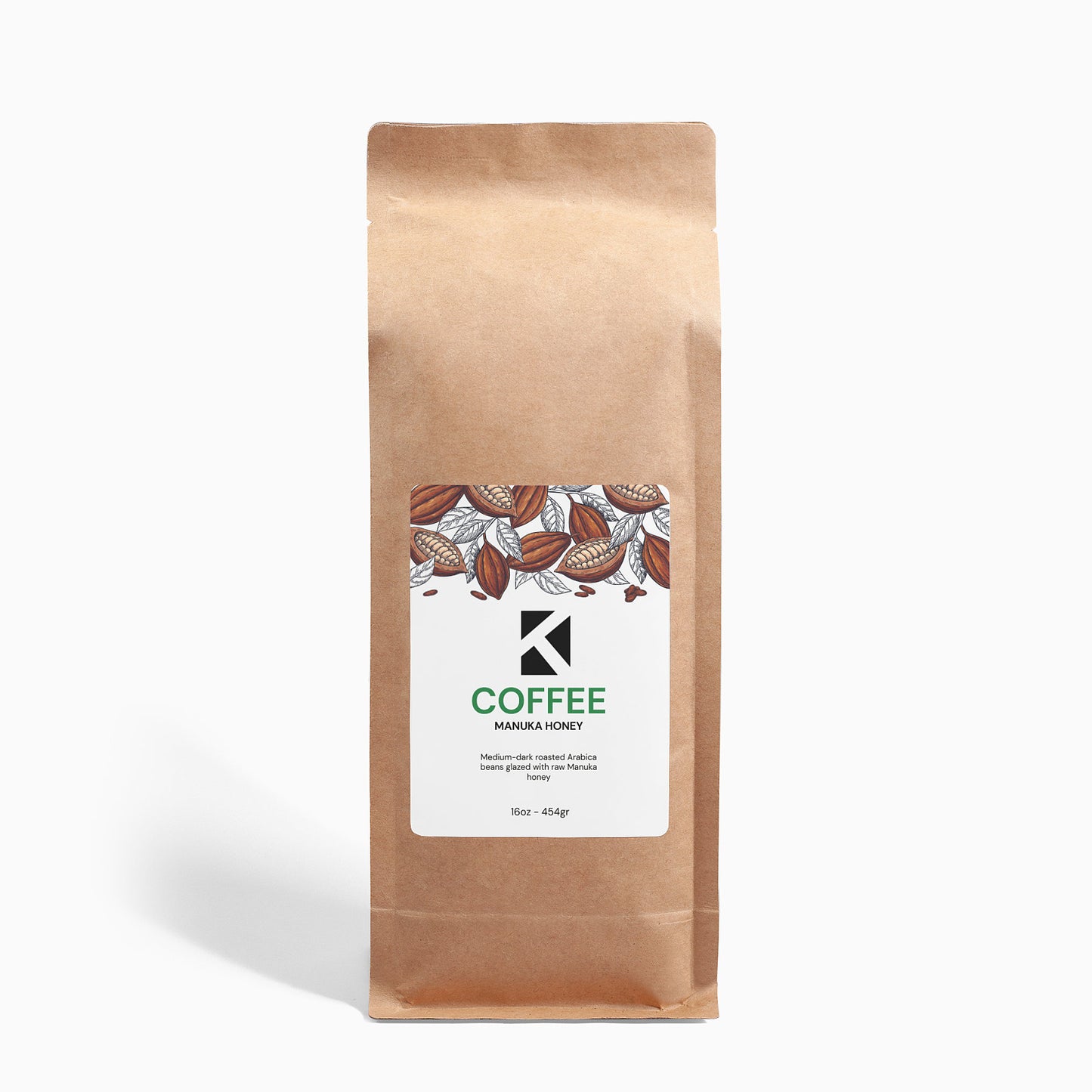 sachet 454g grains de cafe arabica