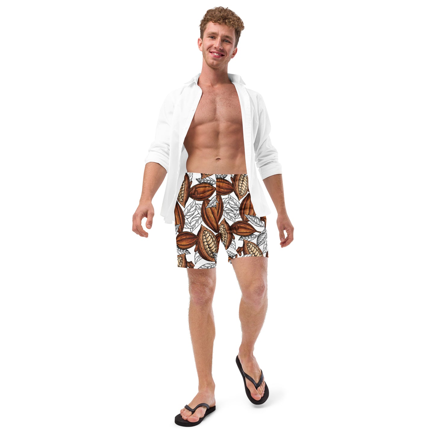 homme avec short de bain cacao