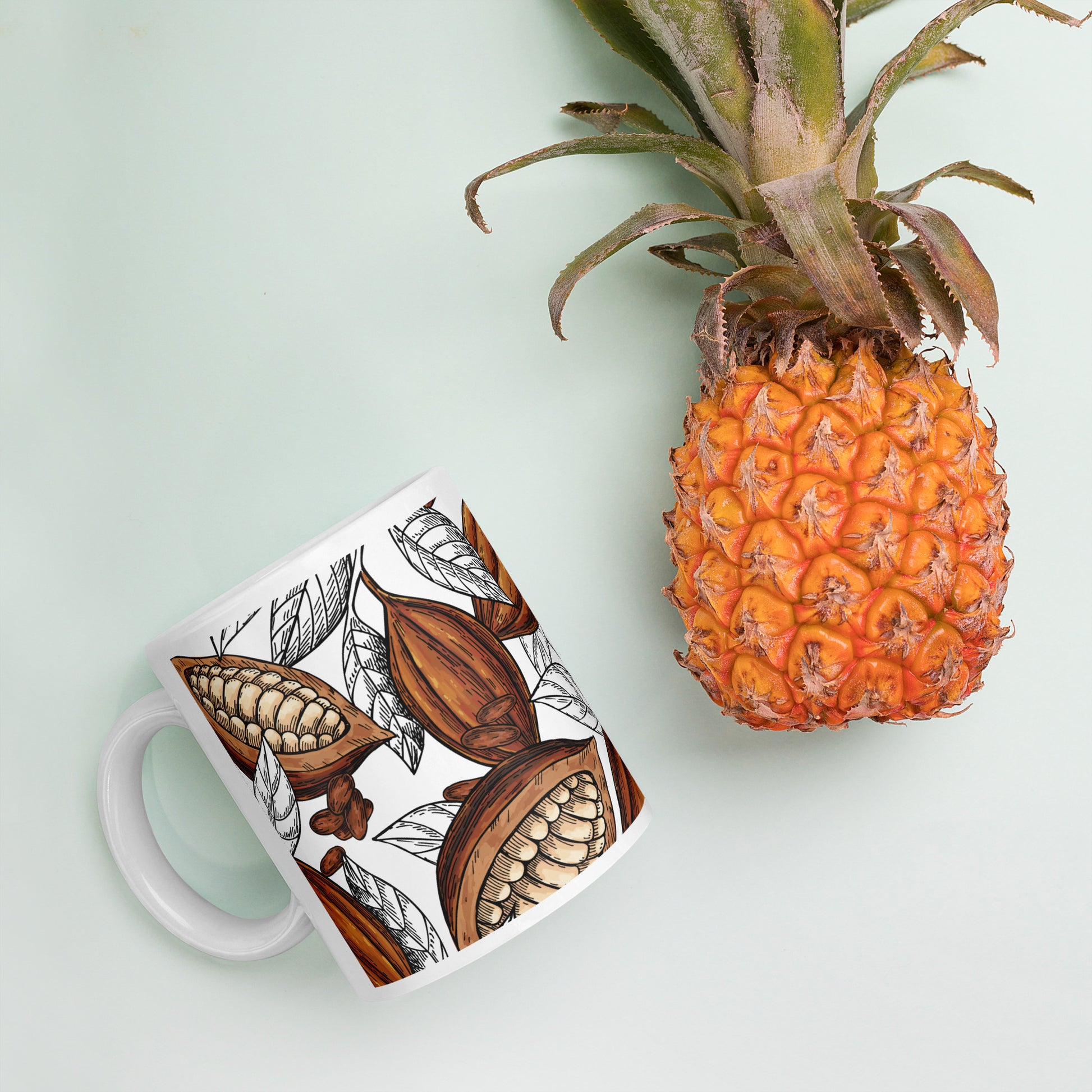 tasse cacao avec ananas