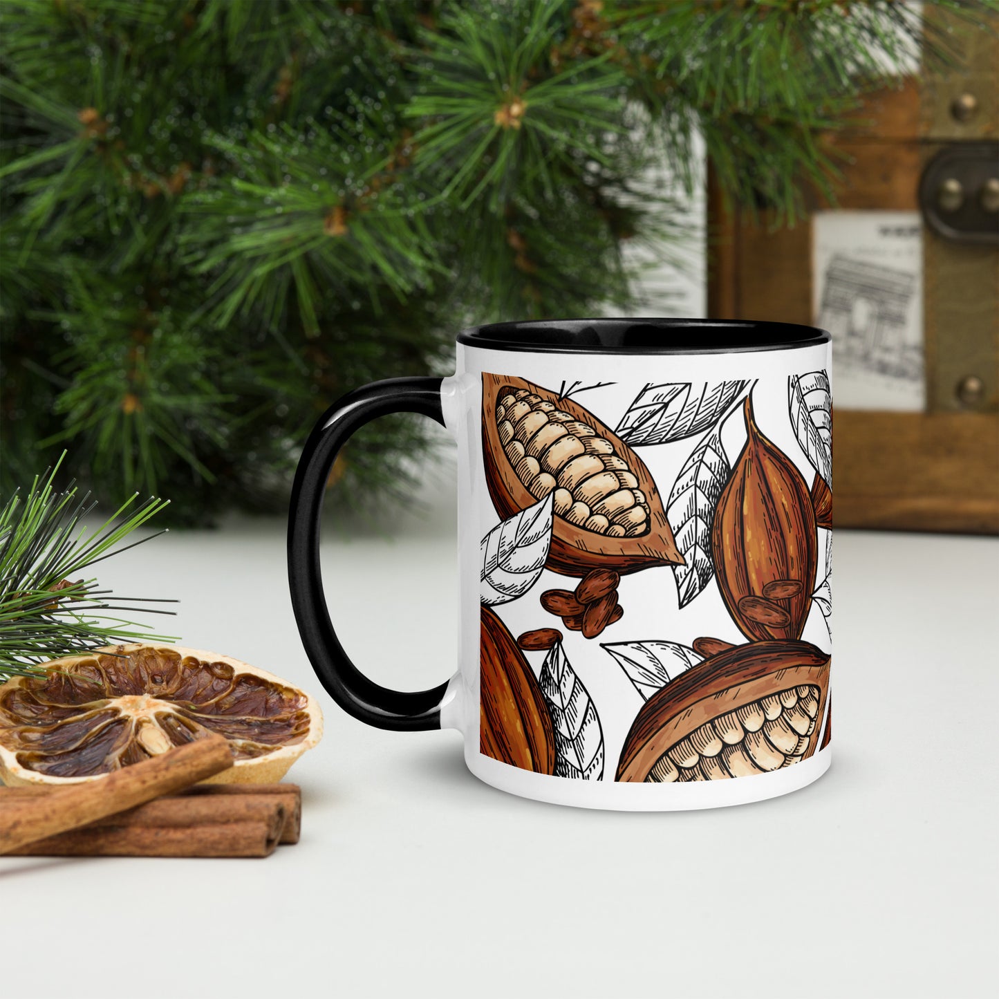 mug ceramique noir noel